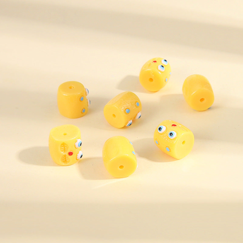 Wholesale 20pcs Cartoon Eyeball Monster Resin String Beads